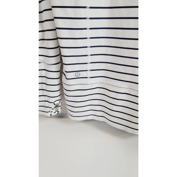 Lululemon Athletica In Stride Full Zip Jacket, in Navy/White, sz 8 - Picture 10 of 14